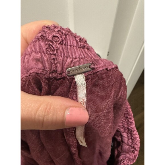 Free People Women Serenity Eyelet Mini City Skort in Pink Rose Size L Large - Picture 5 of 6